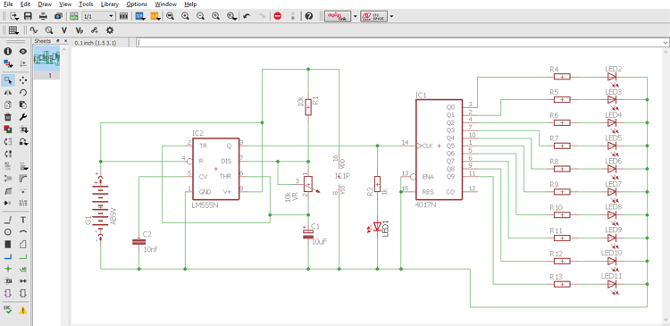 Drawing Schematics on EAGLE PCB Designing Software